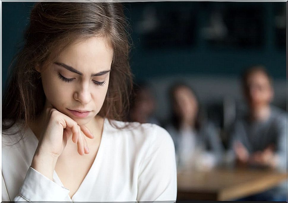 Girl upset due to hazing on the first day of class.