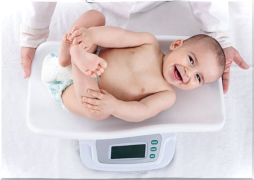 Weight gain in babies during their first year