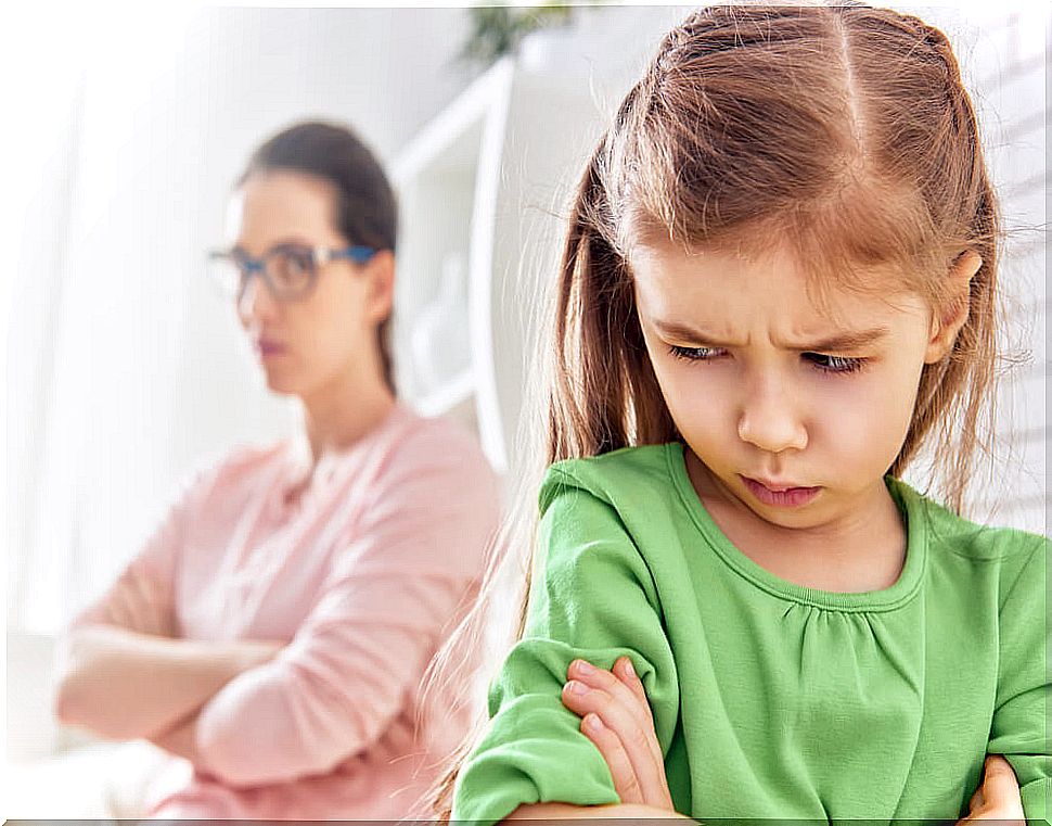 Angry mother and daughter.