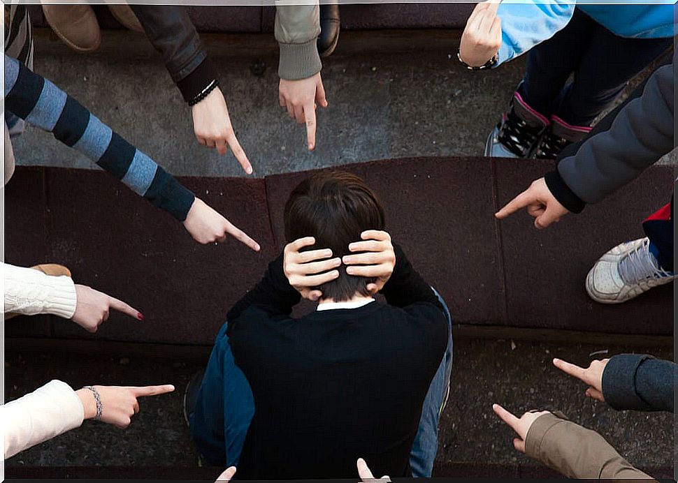 Child being the victim of bullying.